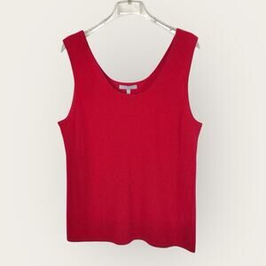 Neiman Marcus NWT Red 100% Cashmere Collection Sleeveless Sweater Vest